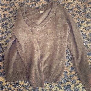 H&M Deep V or Off Shoulder Fuzzy Sweater